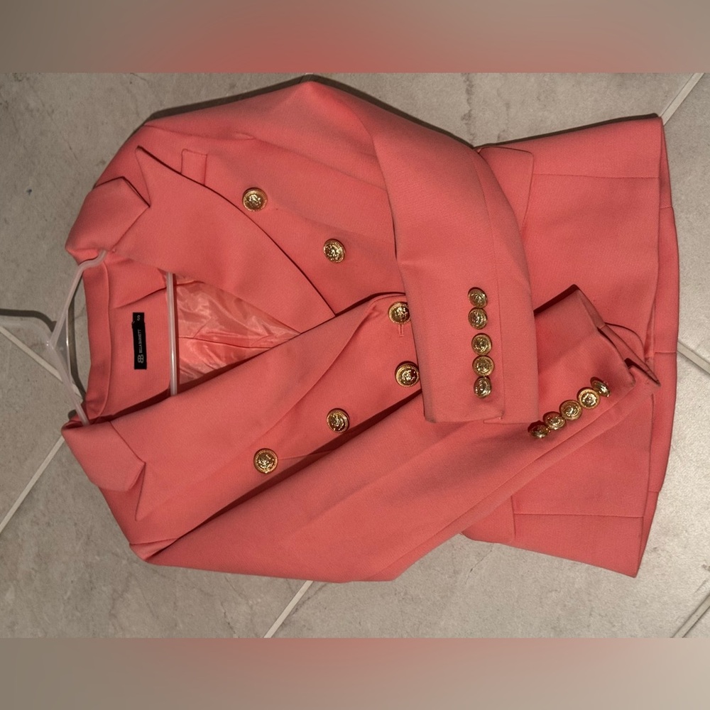 Bella Barnett Matching Pink Blazer and Skirt Set - Picture 5 of 5
